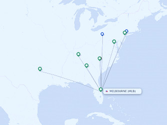 Direct (non-stop) flights from Melbourne (MLB) - FlightsFrom.com